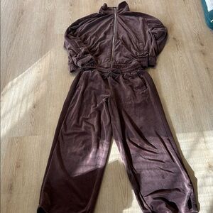 Puma Brown Velour Tracksuit